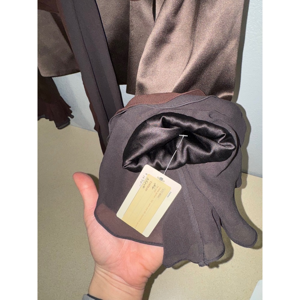 Y2K Style Luly Yang Couture Niobe Silk Charmeuse Jacket Tie Sash Ruffle Cuff NWT - Picture 7 of 12